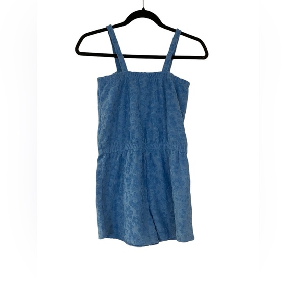 Blue Velour Girls Romper Size L (10/12) - Picture 5 of 5